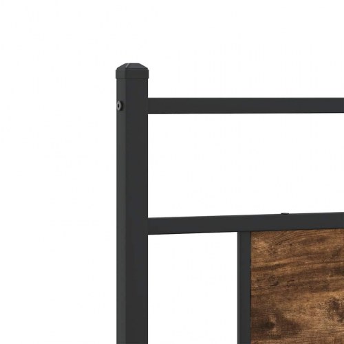 Sengeramme 80 x 200 cm uden madras med sengegavl - røget eg