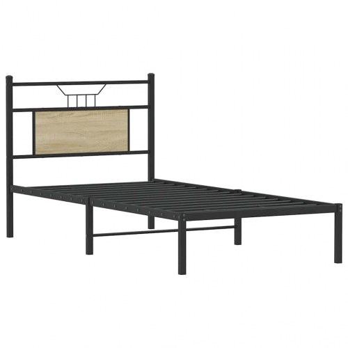 Sengeramme 80 x 200 cm med sengegavl - sonoma-eg