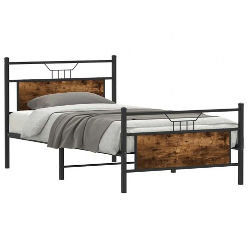 Sengeramme uden madras 107 x 203 cm - røget eg