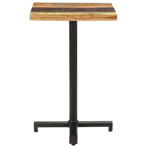 Bistrobord 50x50x75 cm firkantet massivt genbrugstræ