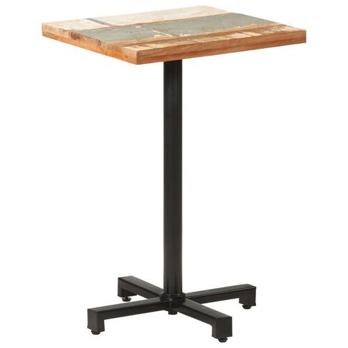 Bistrobord 50x50x75 cm firkantet massivt genbrugstræ