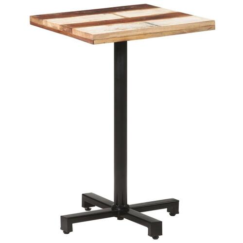 Bistrobord 50x50x75 cm firkantet massivt genbrugstræ