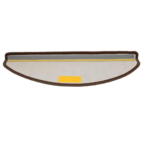Trappemåtter 30 stk. halvrunde 65 x 21 x 4 cm - brun