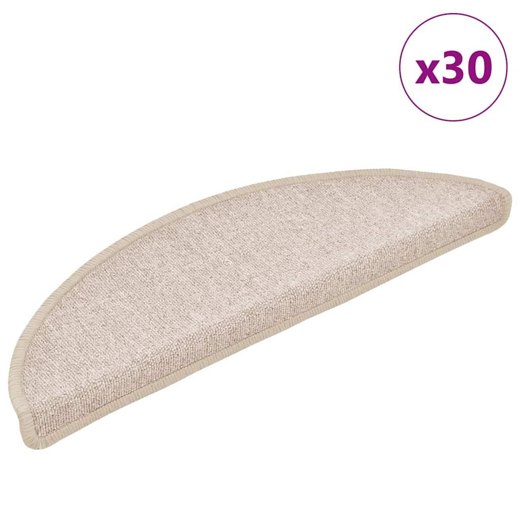 Trappemåtter halvrunde 30 stk. - 56×17×3 cm, taupe