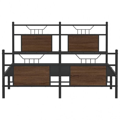 Sengeramme 140 x 190 cm uden madras - brun egetræ