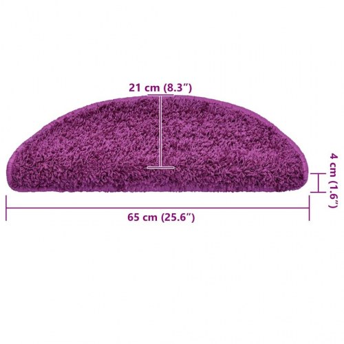 Trappemåtter halvrunde 30 stk. - violet 65 x 21 x 4 cm
