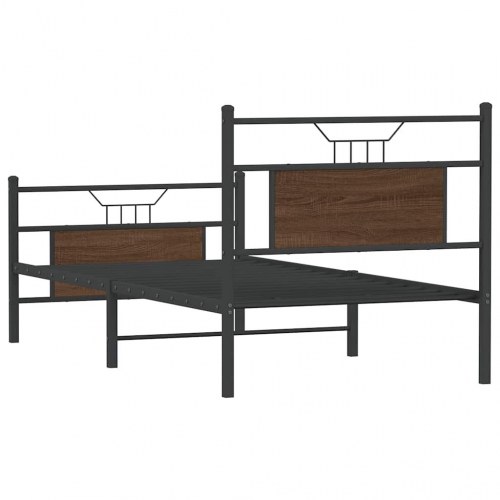 Sengeramme 90 x 200 cm uden madras - brun egetræ