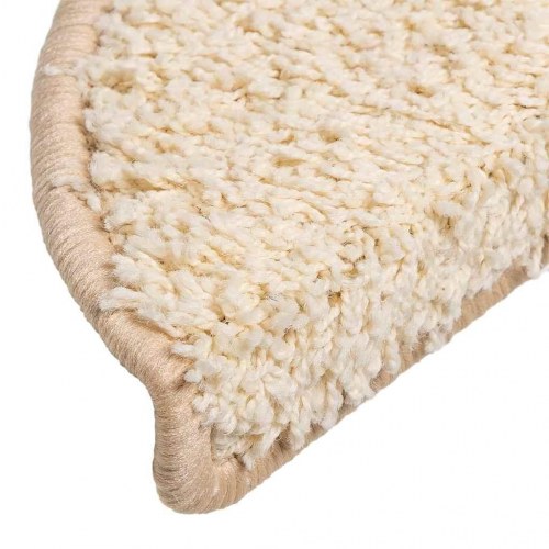 Trappemåtter 30 stk. 56 x 17 x 3 cm - cremefarvede halvrunde