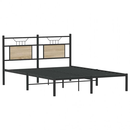 Sengeramme 150 x 200 cm med sengegavl - sonoma-eg