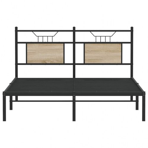 Sengeramme 150 x 200 cm med sengegavl - sonoma-eg
