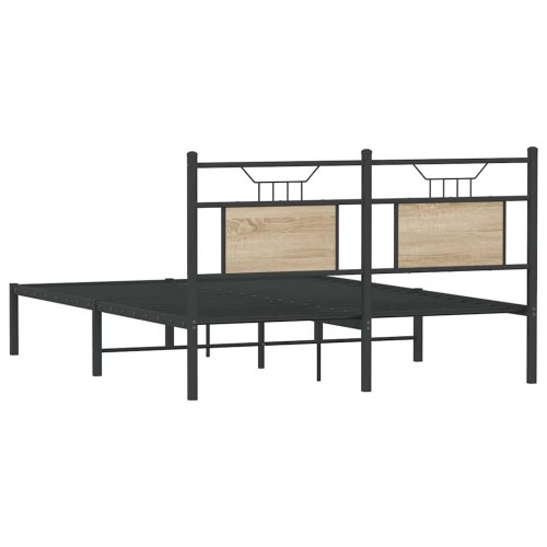 Sengeramme 150 x 200 cm med sengegavl - sonoma-eg