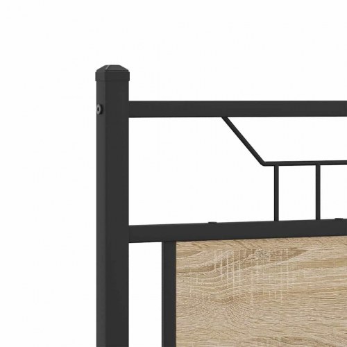 Sengeramme 150 x 200 cm med sengegavl - sonoma-eg