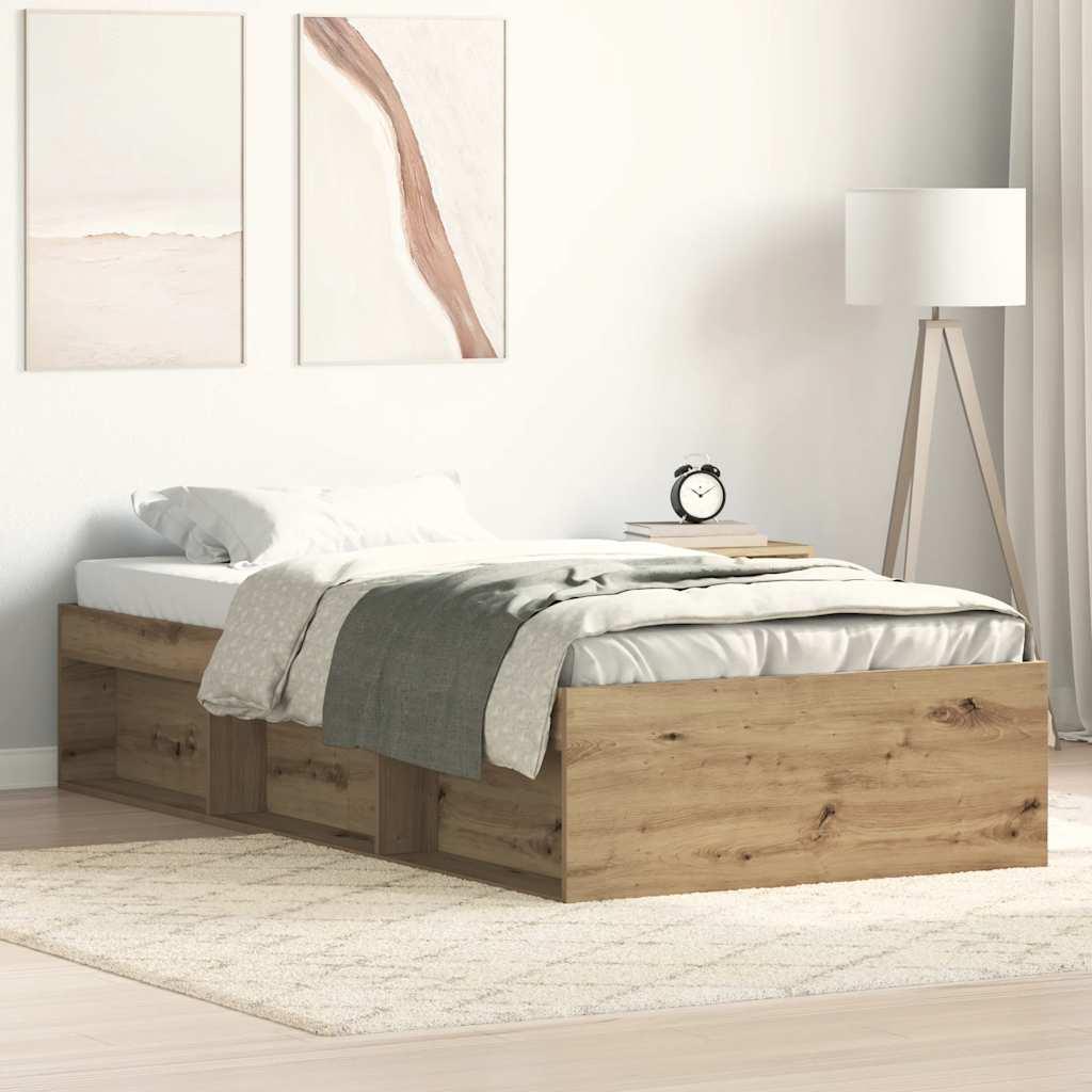 Sengestel Uden Madras Konstrueret Træ Kunsteg Artisan Eg - 90 x 190 cm