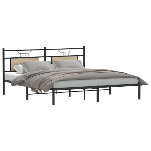Sengeramme med sengegavl 183 x 203 cm - sonoma-eg
