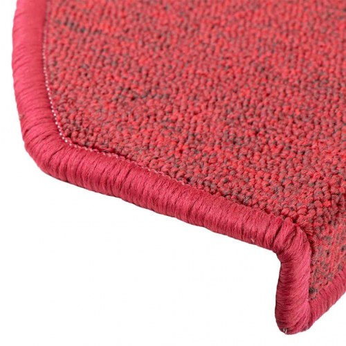 Trappemåtter 30 stk. halvrund 65 x 24 x 4 cm - rød