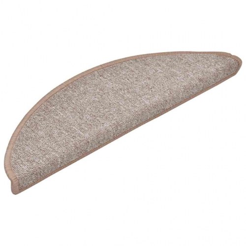 Trappemåtter halvrunde 30 stk. 56 x 17 x 3 cm - lysebrune