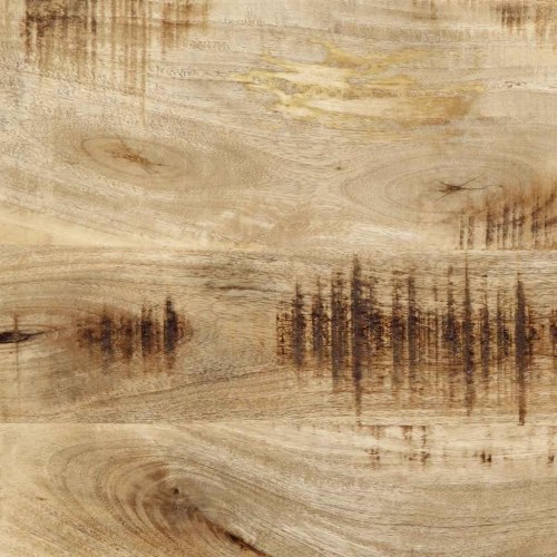 Sengegavl i massivt mangotræ og jern - 100 cm