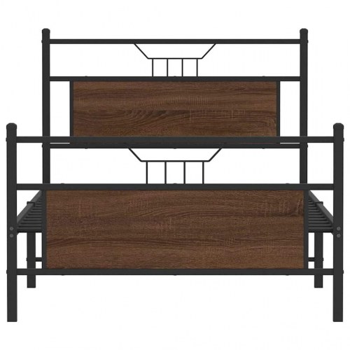 Sengeramme uden madras 107 x 203 cm - brun egetræ