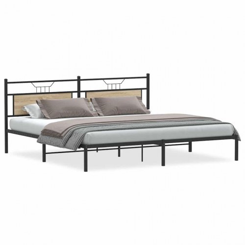 Sengeramme med sengegavl 193 x 203 cm - sonoma-eg