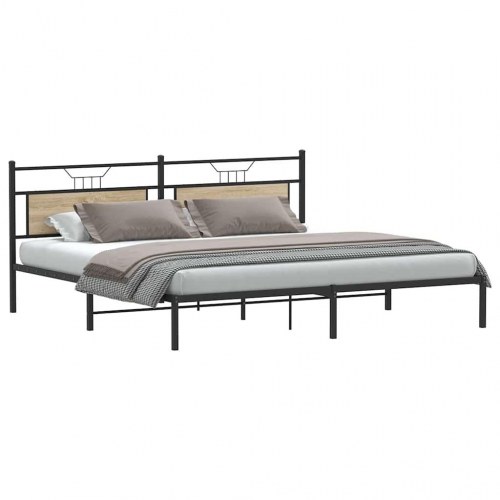 Sengeramme med sengegavl 193 x 203 cm - sonoma-eg