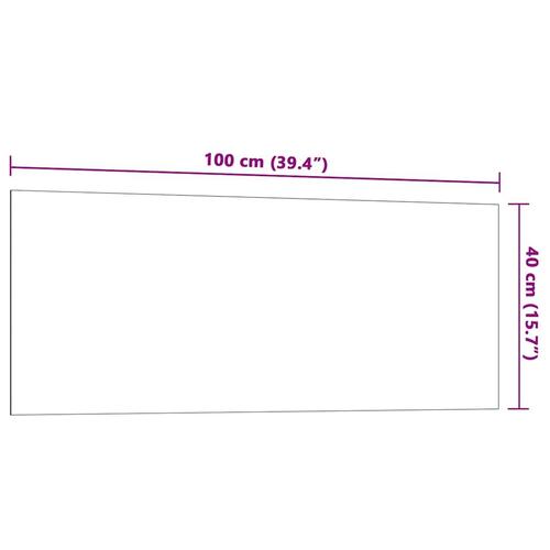 Væghængt magnettavle 100x40 cm hærdet glas hvid