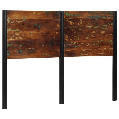 Sengegavl 140 cm massivt genbrugstræ og jern