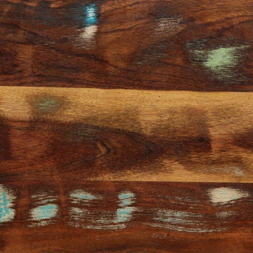 Sengegavl 140 cm massivt genbrugstræ og jern