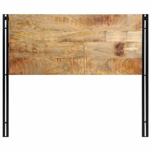Sengegavl 120 cm i massivt mangotræ og jern