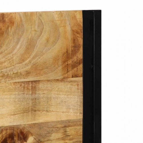 Sengegavl 120 cm i massivt mangotræ og jern