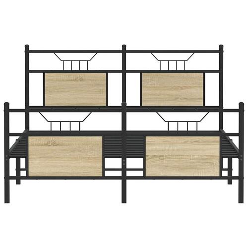 Sengeramme 140x200 cm uden madras konstrueret træ sonoma-eg