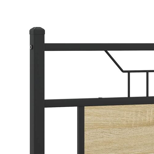 Sengeramme 140x200 cm uden madras konstrueret træ sonoma-eg