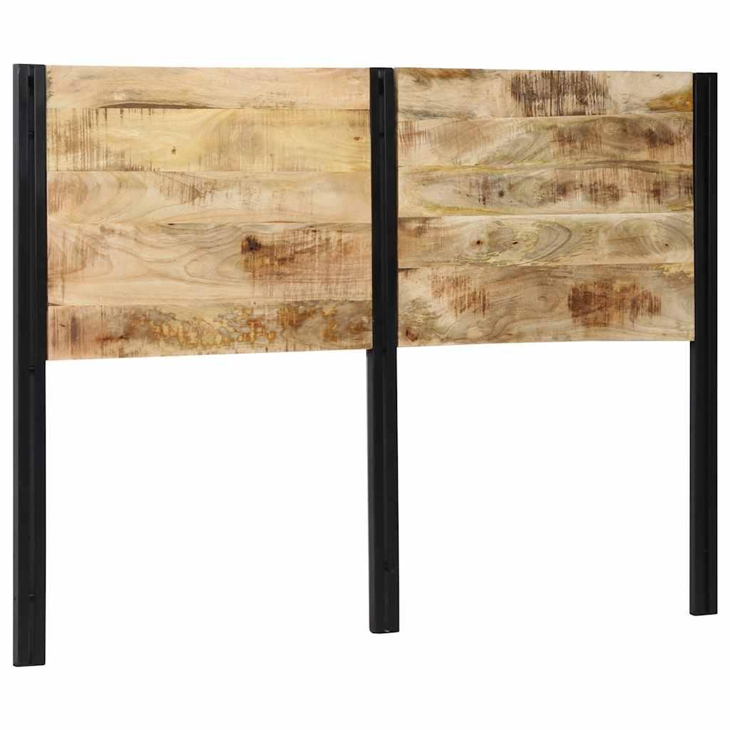 Sengegavl Og Jern - Massivt mangotræ / 140 cm