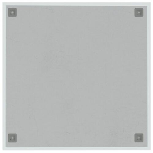 Væghængt magnettavle 60x60 cm hærdet glas hvid