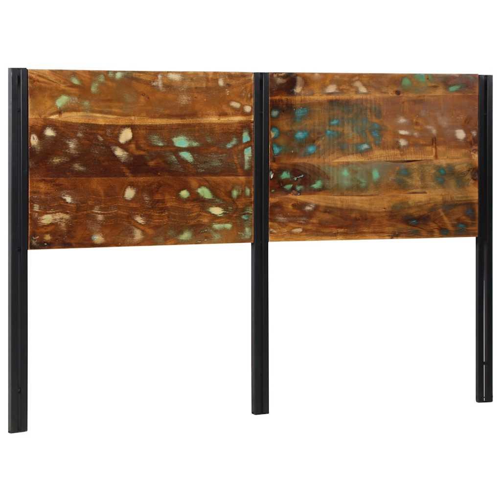 Sengegavl Og Jern - Massivt genanvendt træ / 160 cm