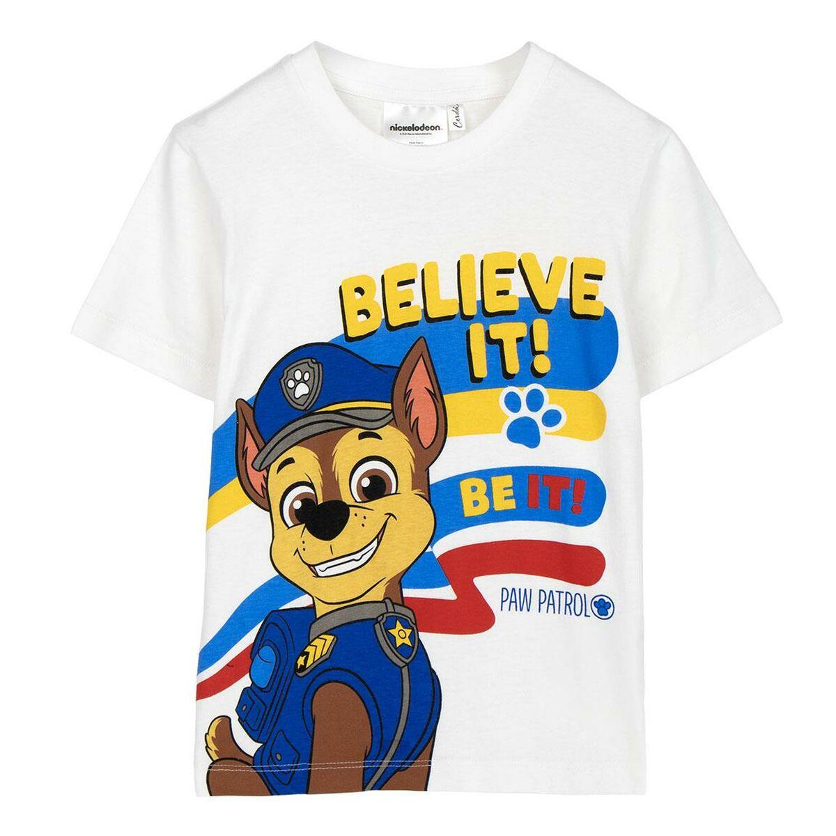 Børne Kortærmet T-shirt The Paw Patrol Hvid 5 år