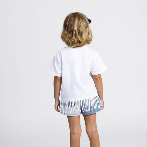 Børne Kortærmet T-shirt Stitch Hvid 5 år
