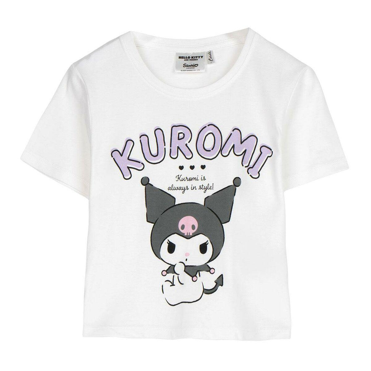 Børne Kortærmet T-shirt Hello Kitty Hvid 8 år