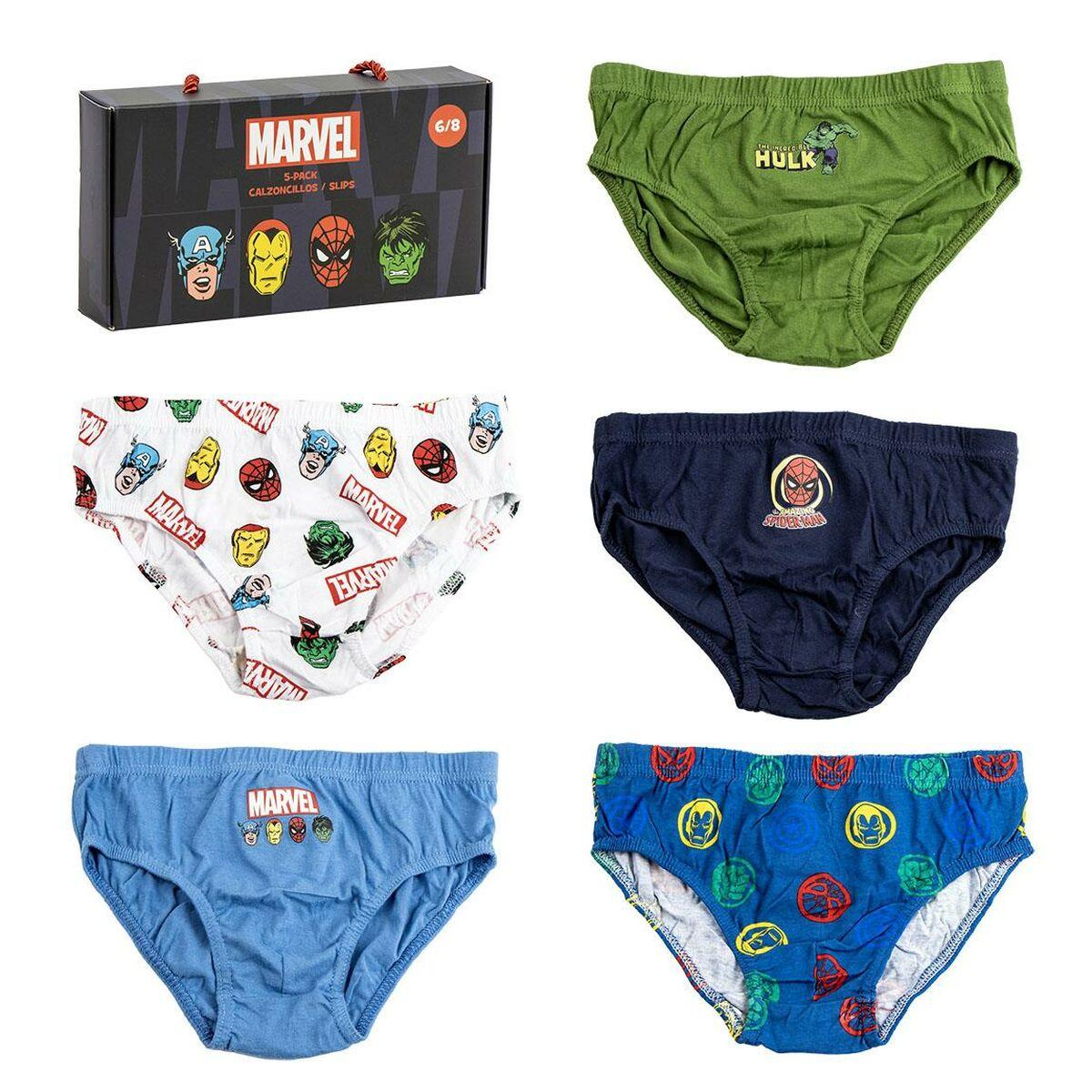 Pakke Med Boxershorts Marvel Multifarvet 5 Enheder 6-8 år