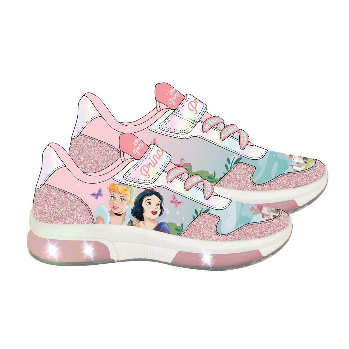 Afslappende sko med LED-lys Disney Princess Pink 30