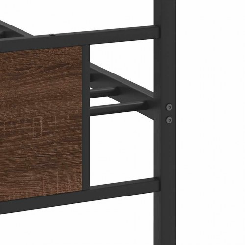 Sengeramme 90 x 190 cm uden madras - brunt egetræ