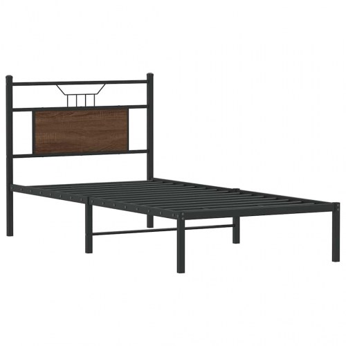 Sengeramme 75 x 190 cm uden madras - brun egetræ