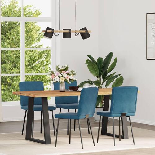 Spisebordsstole 4 stk. velour blå