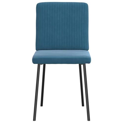 Spisebordsstole 4 stk. velour blå