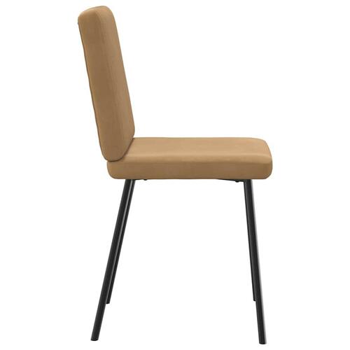 Spisebordsstole 6 stk. velour brun