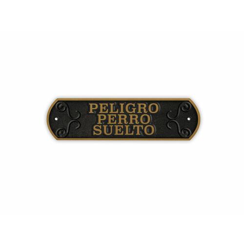 Plade Magnet & Steel Peligro perro Suelto 24 x 7,2 cm