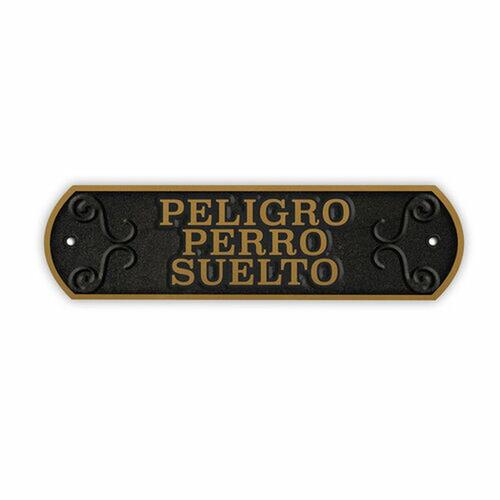 Plade Magnet & Steel Peligro perro Suelto 24 x 7,2 cm