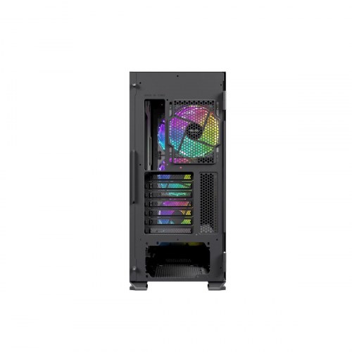 PC cabinet Nfortec Krater X - sort meshfront med RGB-blæsere