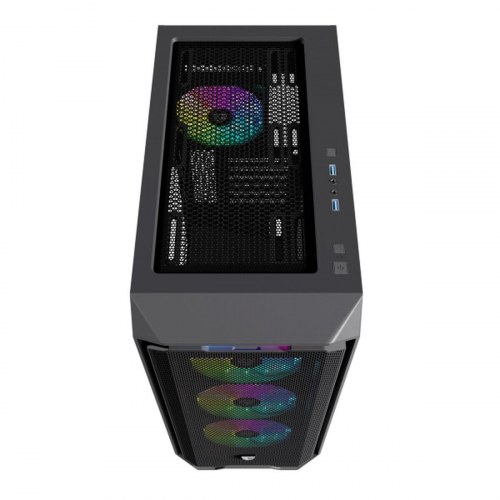 PC cabinet Nfortec Krater X - sort meshfront med RGB-blæsere