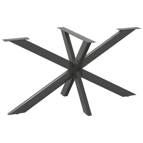 Spisebordsben edderkopform 150x78x(72-73) cm stål antracitgrå