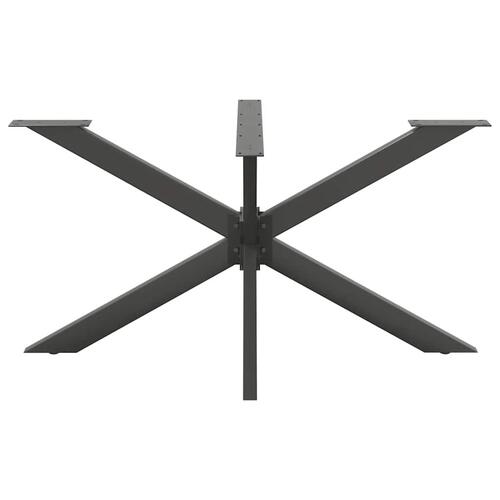 Spisebordsben edderkopform 150x78x(72-73) cm stål antracitgrå